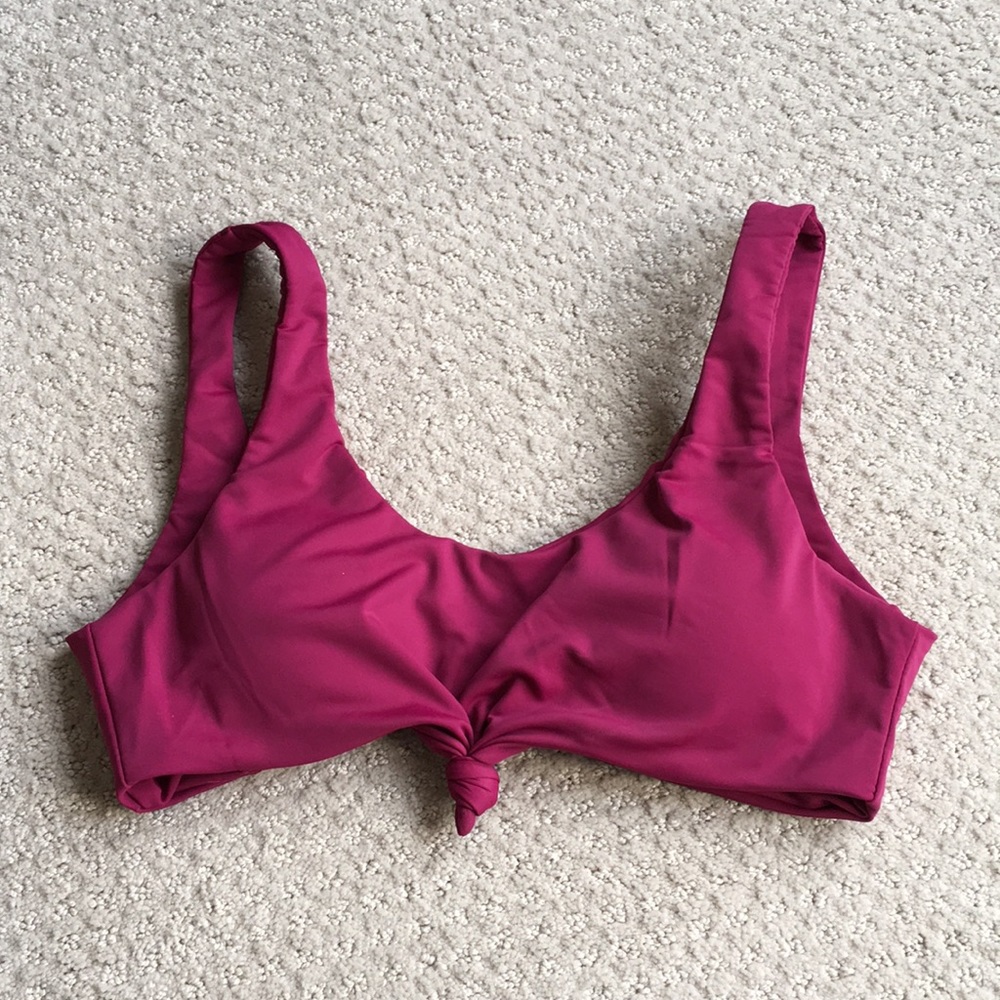Never worn maroon bikini top